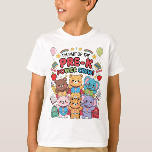 T-shirt "Je fais partie de la Power Crew de pré-maternelle