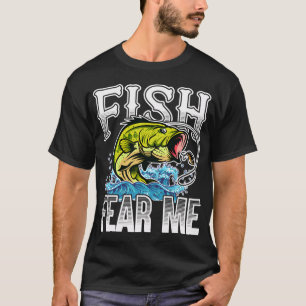 T-shirt Je fais peur aux poissons Drôle de pêche à la bass