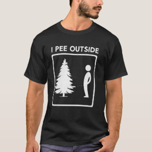 T-shirt Je fais pipi à l'extérieur Camping Humour Garçon S