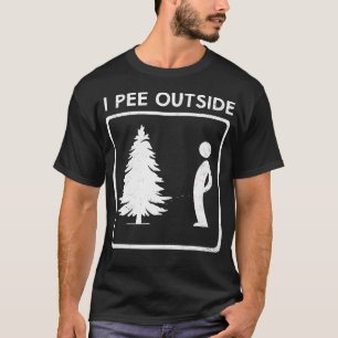T-shirt Je fais pipi à l'extérieur Camping Humour Garçon S