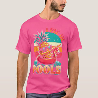 T-shirt Je fais pipi dans les piscines Blague de natation 