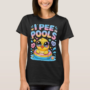 T-shirt Je fais pipi dans les piscines drôle sarcasme mign