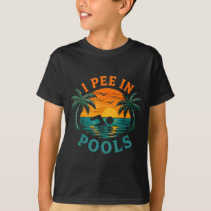 T-shirt Je fais pipi dans les piscines drôle sarcasme vaca