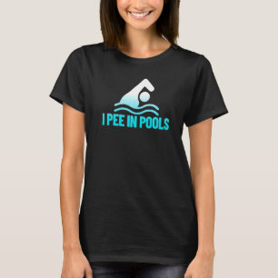 T-shirt Je fais pipi dans les piscines Humour de vacances