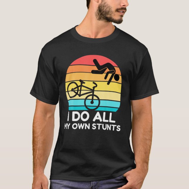 T-shirt Je Fais Tous Mes Propres Têtes Bicyclettes Drôle P (Devant)