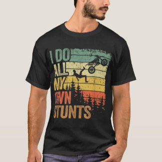 T-shirt Je Fais Tous Mes Propres Têtes Motocross Papa Bike
