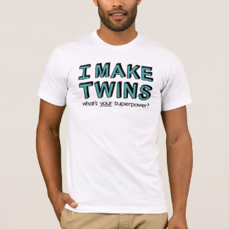 T-shirt JE FAIS TWINS, quelle est ta superpuissance ?