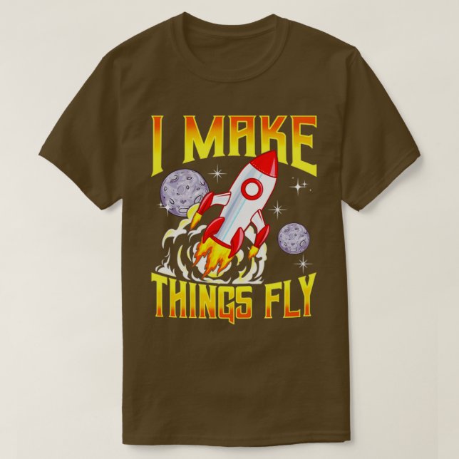 T-shirt Je fais voler les choses Rocket Science Aérospatia (Design devant)