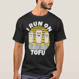 T-shirt Je fonctionne au tofu Végétalien Végétarien Coureu