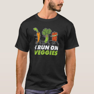 T-shirt Je fonctionne avec des légumes Régime alimentaire