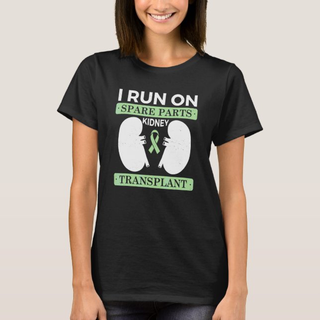 T-shirt Je fonctionne avec des pièces de rechange Transpla (Devant)