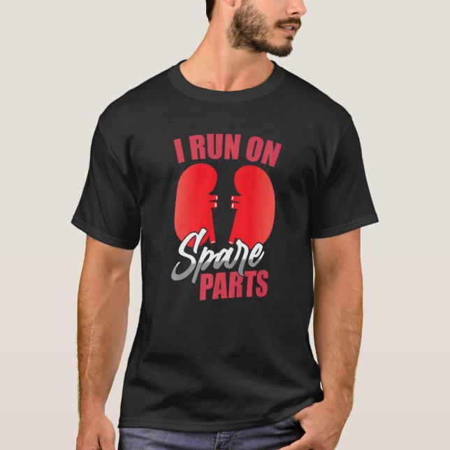 T-shirt Je Fonctionne Sur Les Pièces De Rechange Transplan (Devant)