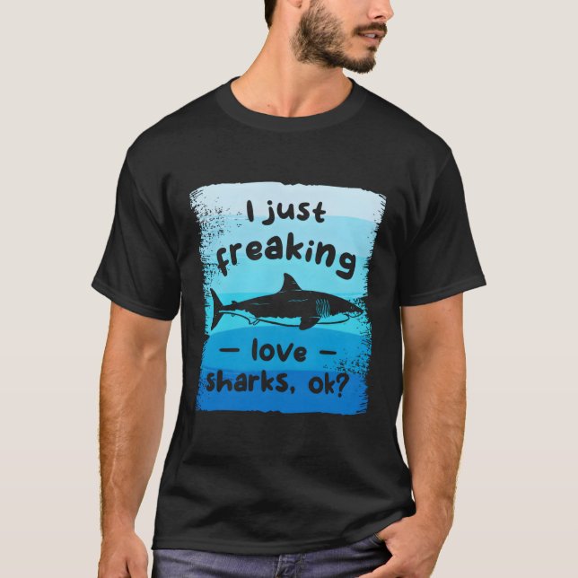 T-shirt Je Frappe Aimer Les Requins Ok Shark (Devant)