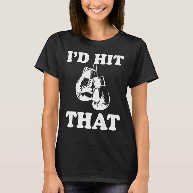T-shirt Je frapperais ça - Naughty Humour Funny Boxing Sar (Devant)
