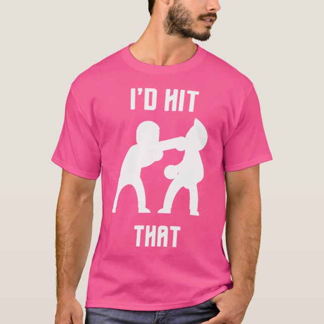 T-shirt Je Frapperais Ce Boxingkickboxing Drôle (Devant)