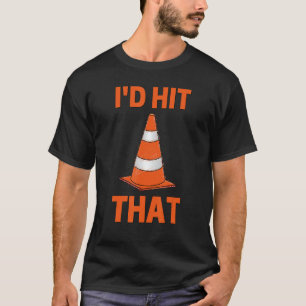 T-shirt Je frapperais ce cône de trafic orange Autocross