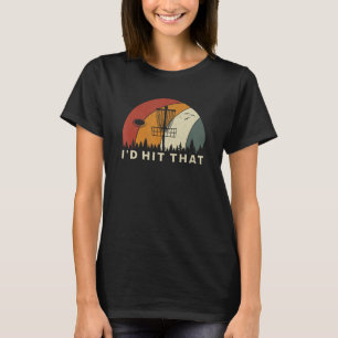 T-shirt Je frapperais ce disque de golf drôle vintage Fris