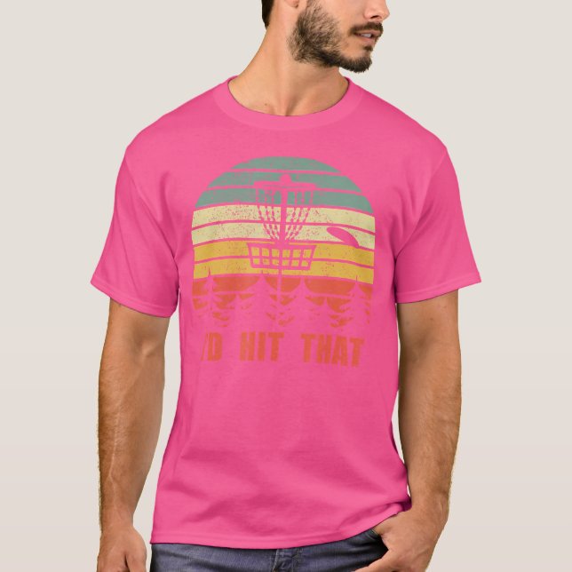 T-shirt Je Frapperais Ce Disque Golf - Retro Frisbee Drôle (Devant)