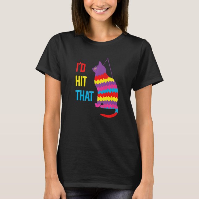 T-shirt Je Frapperais Cette Pinata De Chat Cinco De Mayo (Devant)