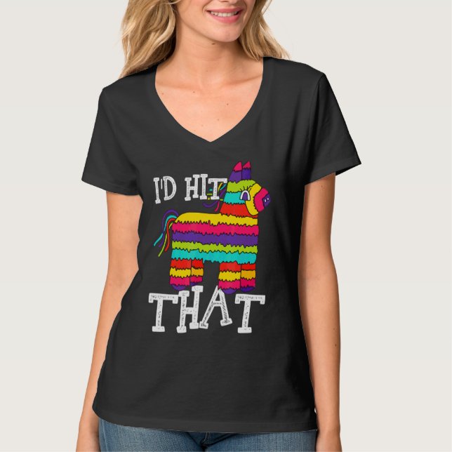 T-shirt Je frapperais le parti Pinata Cinco De Mayo (Devant)
