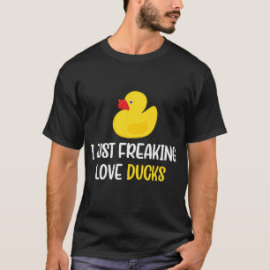 T-shirt Je Freaking Love Canards En Caoutchouc Hommes Femm