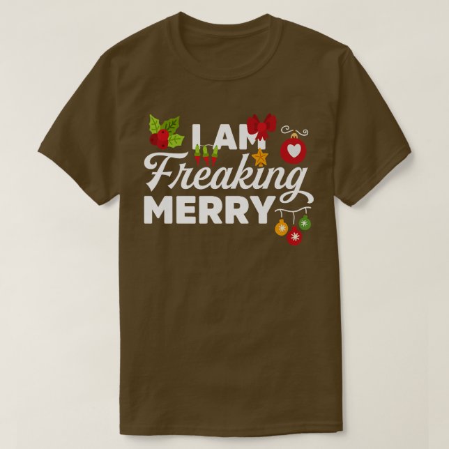 T-shirt Je Freaking Merry Novelty Funky Christmas  (Design devant)
