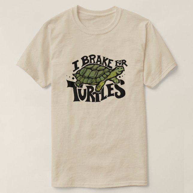 T-shirt Je freine pour les tortues (Design devant)