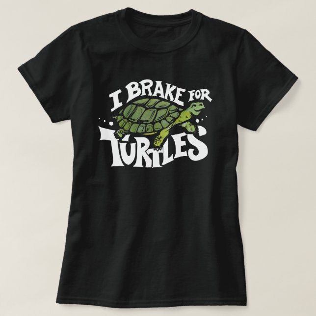 T-shirt Je freine pour les tortues (Design devant)