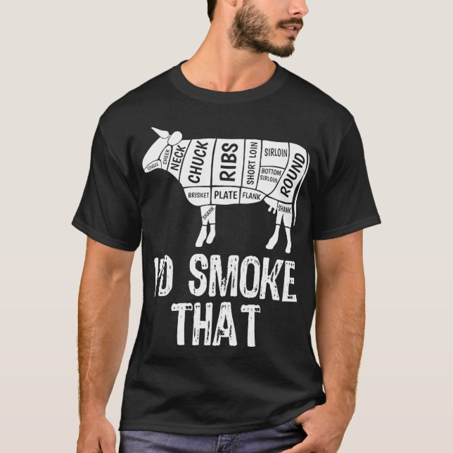 T-shirt Je fumerais ce barbecue de vache à griller (Devant)
