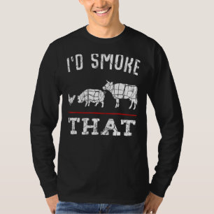 T-shirt Je fumerais ce Jardin barbecue de viande Rassemble