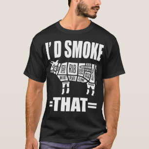 T-shirt Je fumerais cette drôle de fumée de barbecue