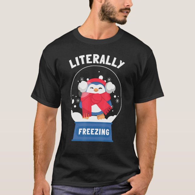 T-shirt Je Gèle Littéralement Le Froid (Devant)