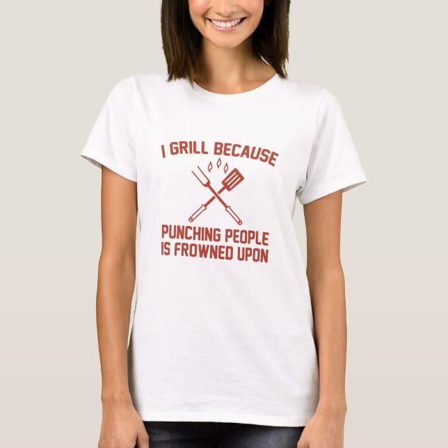 T-shirt Je grille (Devant)