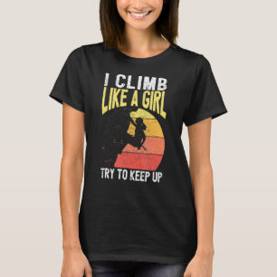 T-shirt Je Grimpe Comme Une Fille Rock Escalade Gear Kids 