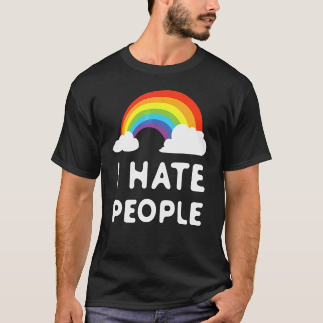 T-shirt Je hais les gens (Devant)