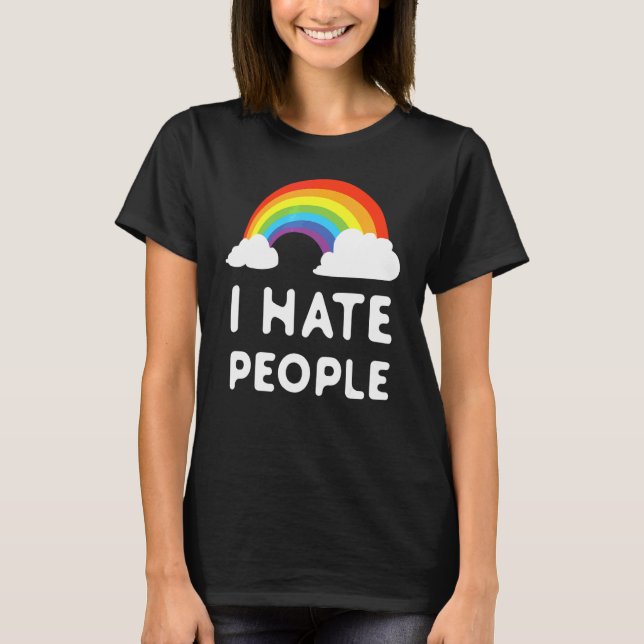 T-shirt Je hais les gens (Devant)