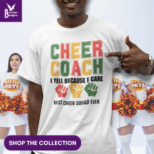 T-shirt Je hurle parce que je me soucie de CHEER COACH Fun