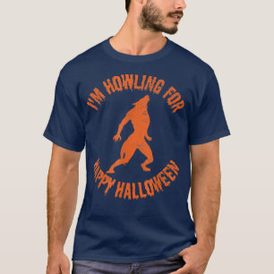 T-shirt Je hurle pour un joyeux costume de loup-garou d'Ha