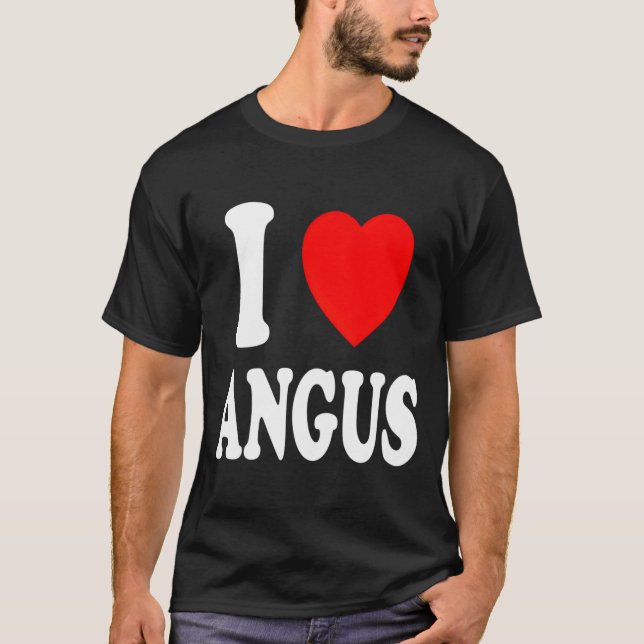 T-shirt Je Il Aime Angus Conjoint Marié (Devant)