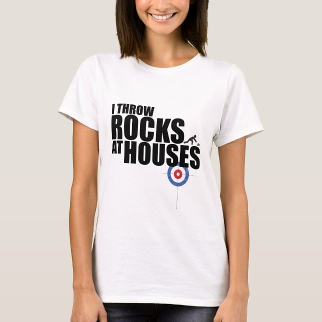 T-shirt Je jette des pierres sur les maisons qui bouillonn (Devant)