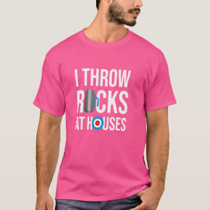 T-shirt Je Jette Des Rochers Dans Les Maisons, Joueur De C