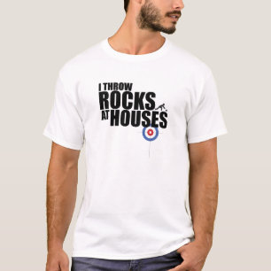 T-shirt Je jette des roches au bordage de maisons