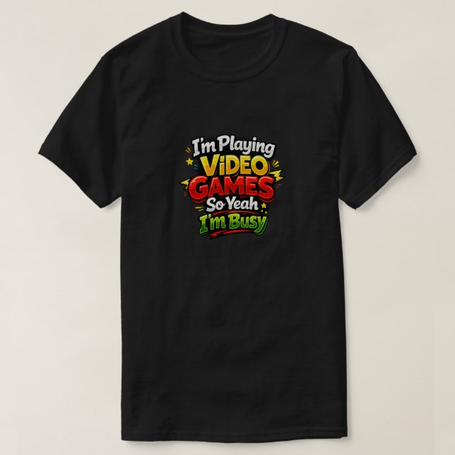 T-shirt Je joue à des jeux vidéo (Design devant)