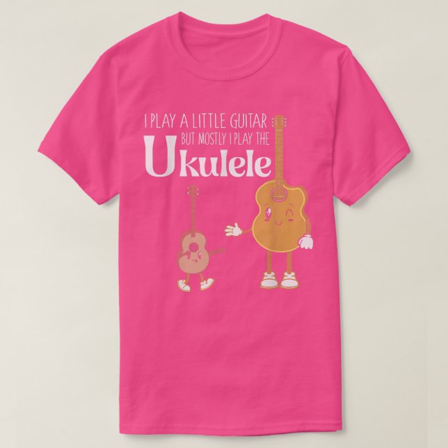 T-shirt Je Joue À La Petite Guitare Mais Surtout Joue À L' (Design devant)