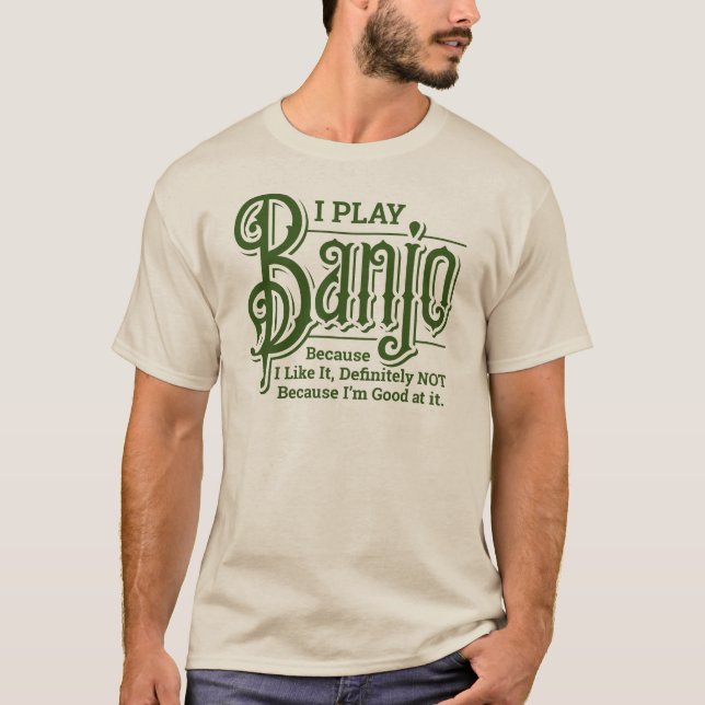 T-shirt Je joue au banjo (Devant)