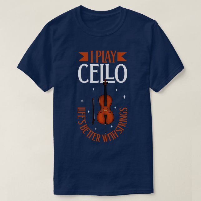 T-shirt Je joue au Cello (Design devant)