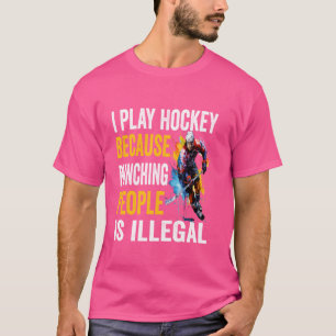 T-shirt Je Joue Au Hockey Sur Terre En Disant Drôle Entraî