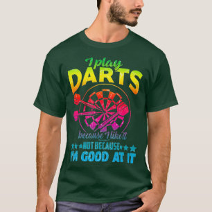 T-shirt Je joue aux fléchettes fléchir Vintage Dart Joueur