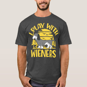 T-shirt Je Joue Avec Des Wieners Dachshunds Drôle