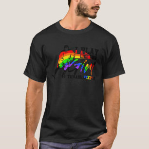 T-shirt Je joue comme une petite fille Essayez de faire du